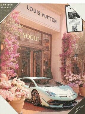 Design District Hand-Embellished Louis Vuitton Vogue Canvas Wall Decor